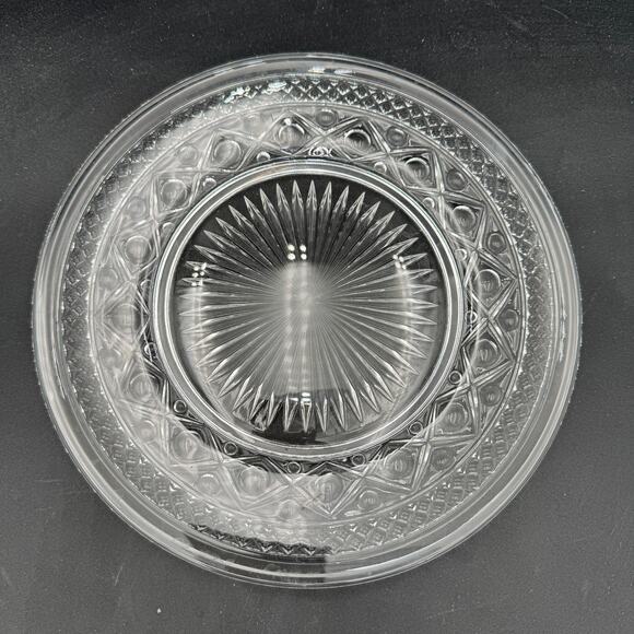 Vintage Dinner Plate 10.25" Cape Cod by Imperial Glass Ohio Glassware - Picture 4 of 7